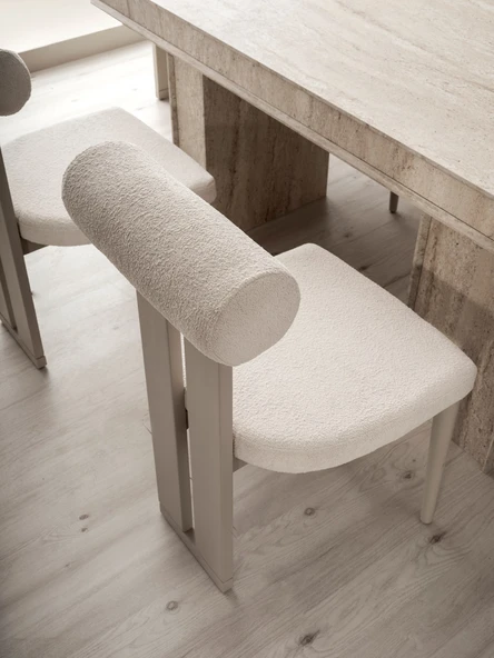 TRAVERTEN MDF MASA +6 SANDALYE - 2