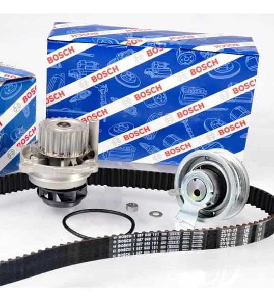 BOSCH KAYIS EKSANTRİK KİTİ + DEVİRDAİM (MÜŞÜRLÜ) VW GOLF-7 / AUDI A3 / SEAT LEON / PASSAT / TIGUAN / CADDY / TRANSPORTER-T6 (CLHA/CLHB/DCXA/CRLB/CRKB Kırmızı S