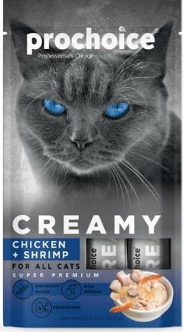 Prochoice Creamy Kediler İçin Tavuklu Karidesli Sıvı Kedi Ödül 4 X 15 gr
