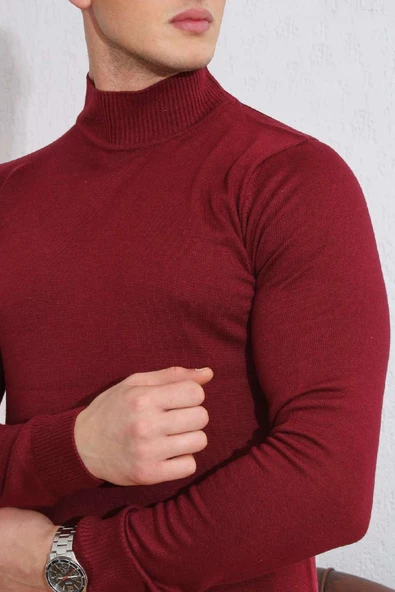 BRNG YARIM BALIKÇI SLİMFİT LİKRALI ERKEK KAZAK - Resim 3