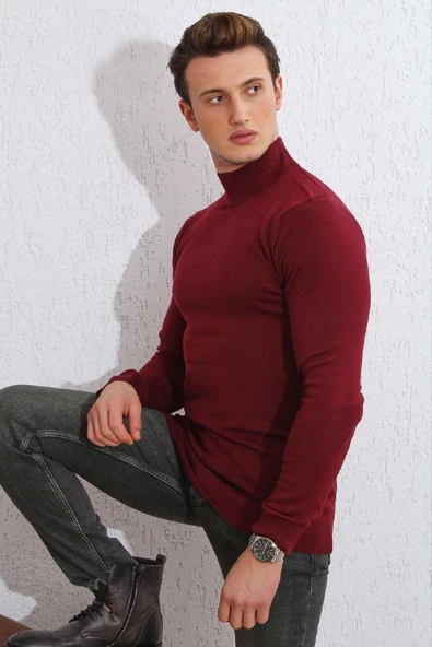 BRNG YARIM BALIKÇI SLİMFİT LİKRALI ERKEK KAZAK - Resim 2