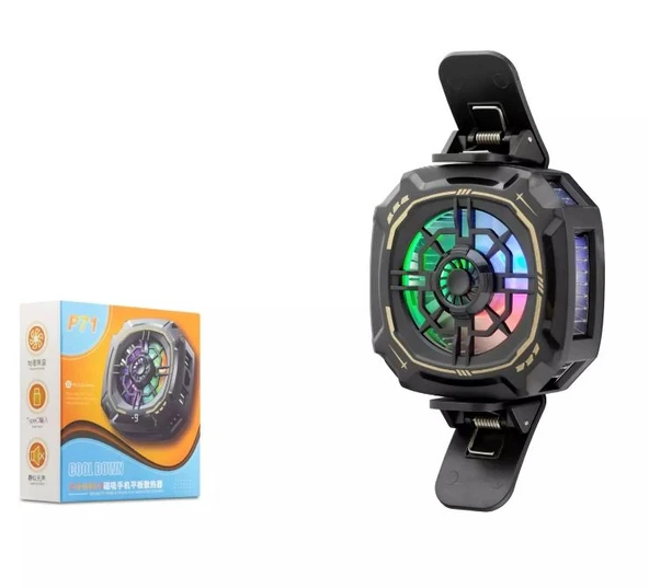 HADRON HDX4381 TELEFON BUZ SOĞUTUCU FAN MIKNATIS VE KLİPS RGB SİYAH