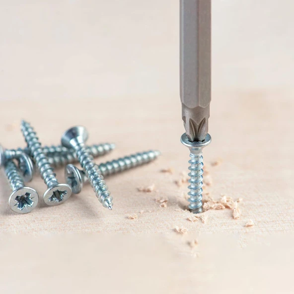 Sunta Vidası 3.5x16 Mm Paket 1000 Adet Sivri Uçlu Ahşap Tahta Ağaç Mobilya Ayak Kulp Vidası - 6