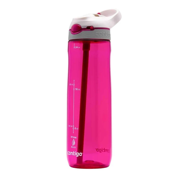 Contigo Cortland Tren Tek El Bas İç Kapaklı Su Matarası 720ml 2197050 - Pembe - 2