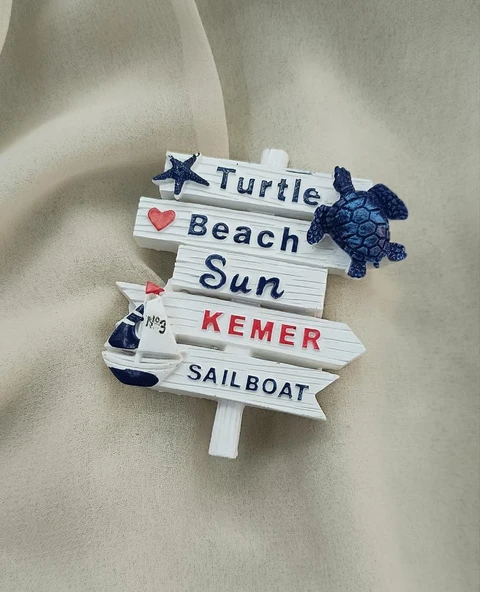 Magnet Kaplumbağa Gemi Yıldız Mıknatıslı Buzdolabı Süsü