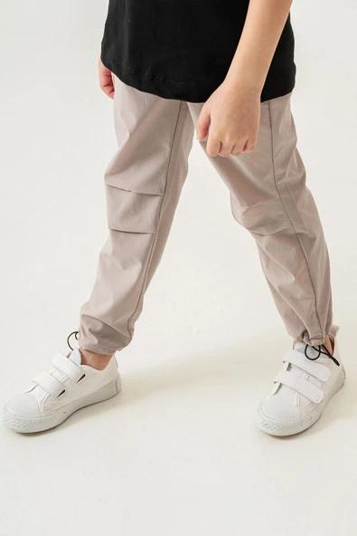 Cepli Lastikli Bel Naylon Kumaş Erkek Çocuk Pantolon