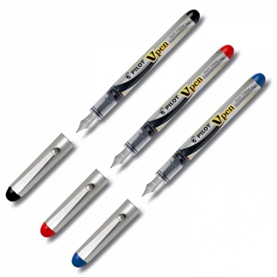 Pilot Dolma Kalem V-Pen Silver Siyah | SVP-4M-B - Resim 3