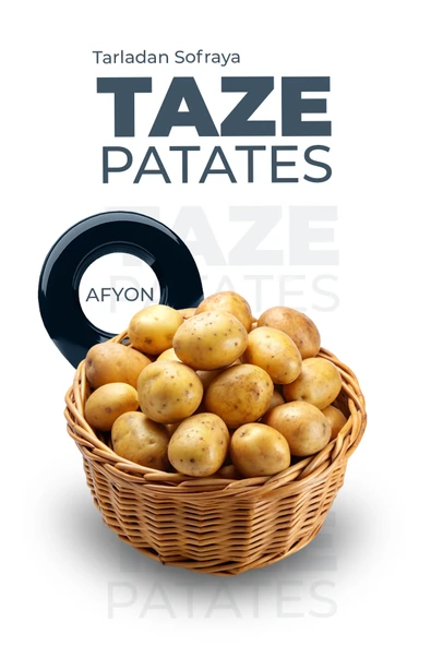 Afyon Agria Kızartmalık Haşlamalık Kışlık Taze Patates 30  Kg