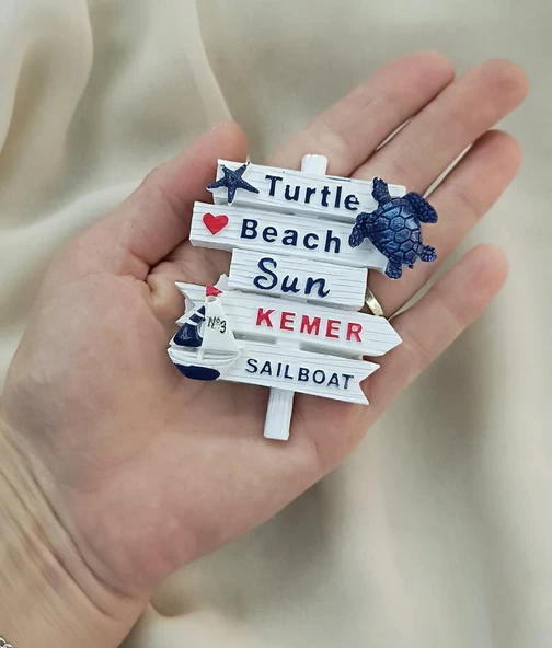 Magnet Kaplumbağa Gemi Yıldız Mıknatıslı Buzdolabı Süsü - 2