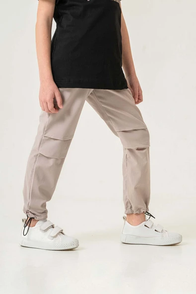 Cepli Lastikli Bel Naylon Kumaş Erkek Çocuk Pantolon - 4