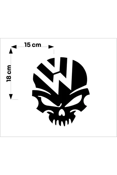 SEÇ Volkswagen Kuru Kafalı Oto Sticker Çok Amaçlı Sticker - 2