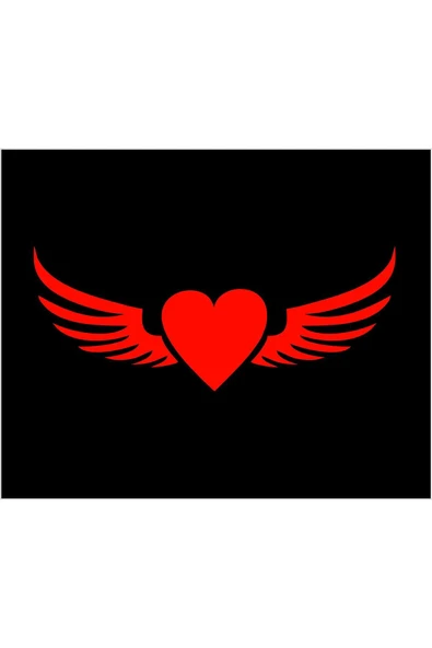 SEÇ Kanatlı Kalp Sticker Çok Amaçlı Sticker