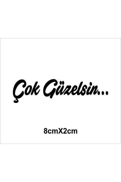 SEÇ Çok Güzelsin Sticker Makyaj Aynası Sticker (8cmX2cm) - 5
