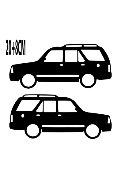 SEÇ KARTAL ARABA SİULETİ STİCKER ARAÇ STİCKER - Resim 2