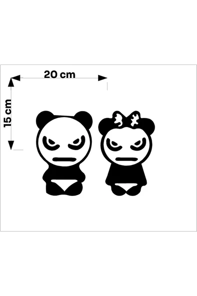 SEÇ Panda Çocuklar Sticker Çok Amaçlı Sticker - Resim 4