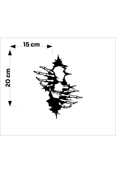 SEÇ Aralıktan Bakan İskelet Sticker Çok Amaçlı Sticker - Resim 3