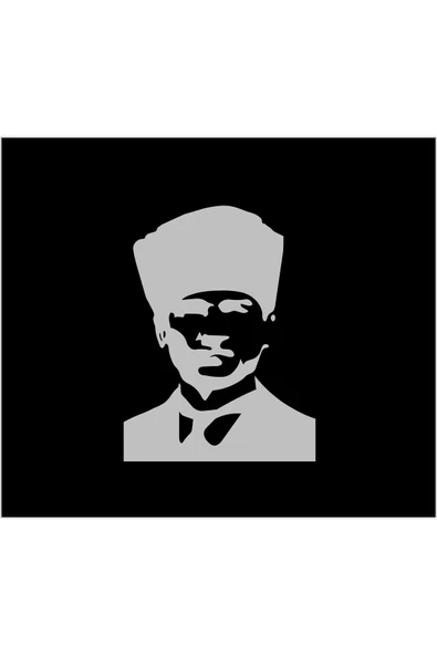 SEÇ Atatürk Silueti Sticker Çok Amaçlı Sticker Etiket - 1