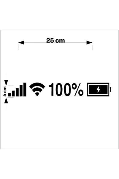 SEÇ Batarya Wifi Pil Gösterge Sticker Oto Sticker - 3