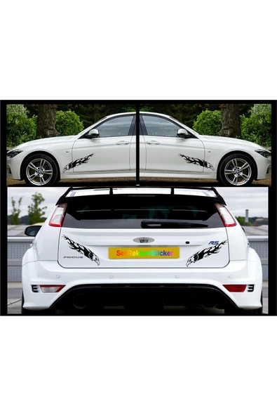 SEÇ Kartal Başlı Alev Yeni Sticker Çok Amaçlı Sticker Etiket - 2