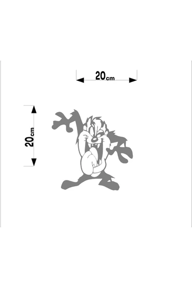 SEÇ Tazmanya Canavarı Sticker Çok Amaçlı Sticker - Resim 2