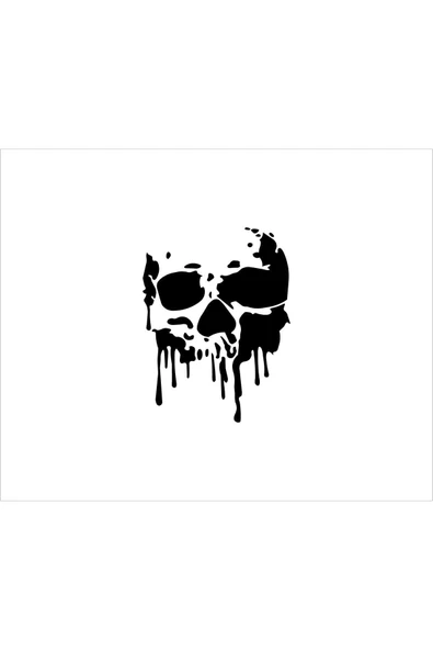 SEÇ Kanlı Kuru Kafa Sticker Oto Sticker - 1