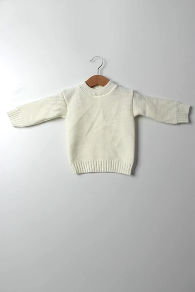 5'li Erkek Bebek Triko Takım 3-6 Ay, 6-9 Ay Yelek Kazak Bere Eldiven Şapka Beyaz Mavi - 7