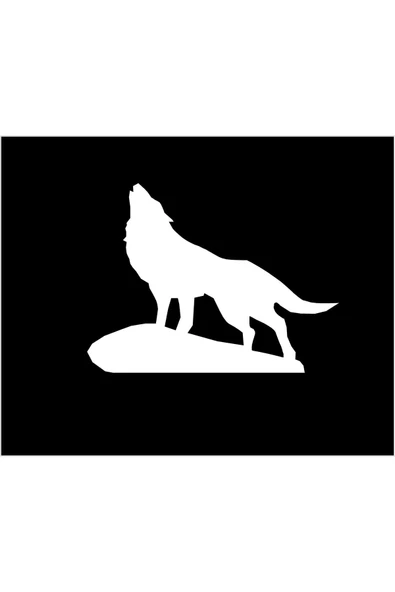 SEÇ Uluyan Kurt Sticker Çok Amaçlı Sticker Etiket