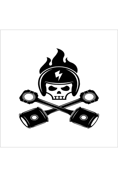 SEÇ Yarışçı Kuru Kafa Silindirli Sticker Oto Sticker