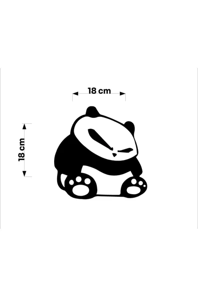 SEÇ Kızgın Panda Sticker Çok Amaçlı Sticker - Resim 2