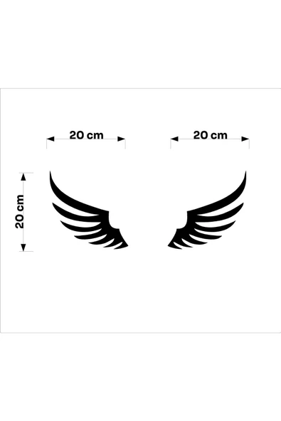 SEÇ Kanat Sticker Çok Amaçlı Sticker - Resim 2