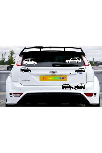 SEÇ KARTAL ARABA SİULETİ STİCKER ARAÇ STİCKER - Resim 3