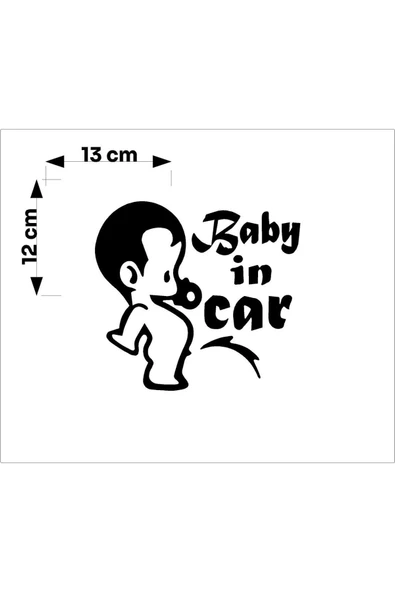 SEÇ Arabada Bebek Var Sticker Çok Amaçlı Sticker - 3