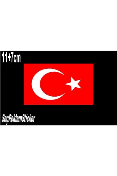SEÇ Türk bayrağı ön cam etiket sticker - 1