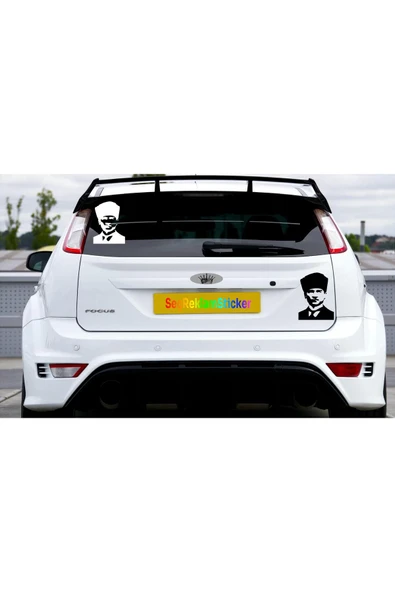 SEÇ Atatürk Silueti Sticker Çok Amaçlı Sticker Etiket - 2