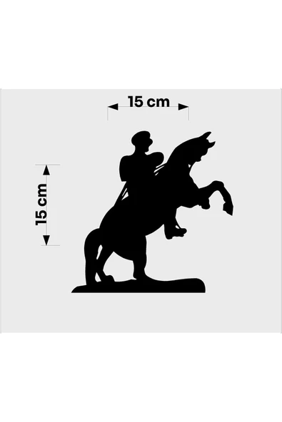 SEÇ Atatürk Ve Atı Sticker Çok Amaçlı Sticker Etiket - Resim 3