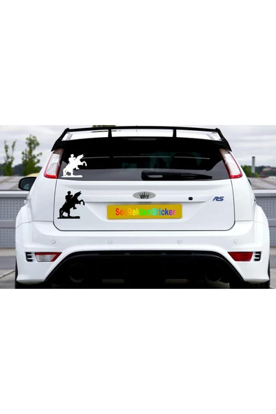 SEÇ Atatürk Ve Atı Sticker Çok Amaçlı Sticker Etiket - Resim 2