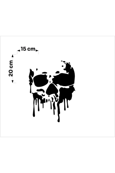 SEÇ Kanlı Kuru Kafa Sticker Oto Sticker - 3