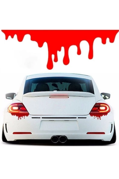 Oracal Kan Damlası 1 Adet Oto Sticker,far Altı Kan Damlası Kırmızı Renk, Araba Sticker,