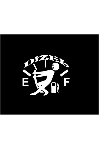 SEÇ Depo Kapağı Dizel Sticker Çok Amaçlı Etiket