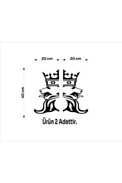 SEÇ Aslan Kral Cam Uyumlu Sticker Araba Sticker - 3
