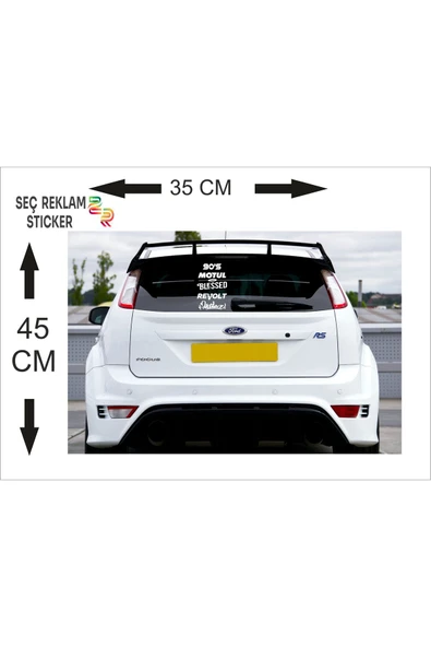 SEÇ Arka Cam Uyumlu 90's Sticker Çok Amaçlı Sticker Etiket - Resim 2