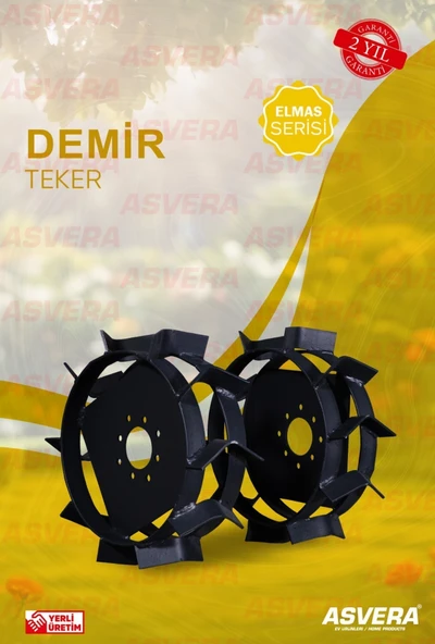 ASVERA Çapa Makinesi Demir Teker Takımı (2 Adet) | Poryasız, Tüm Markalarla Uyumlu ürün görseli