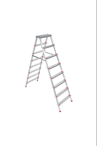 ASVERA Alüminyum 8+8 Çift Çıkışlı Merdiven – Hafif, Kaymaz, Ev & Bahçe Kullanımı İçin ürün görseli
