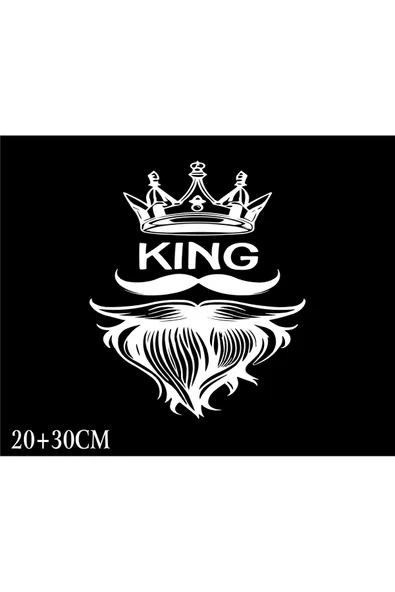 SEÇ Kral Tacı Ve Sakallı Adam Sticker - Resim 3