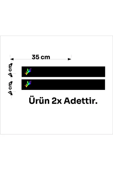 SEÇ Ayna Altı El Yazıları Hologram Taç  Yazı Sticker - 3