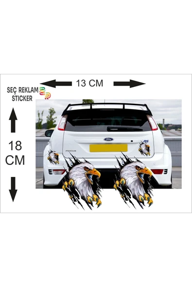 SEÇ Pençe Kartal Renkli Sticker Çok Amaçlı Sticker Etiket - 2