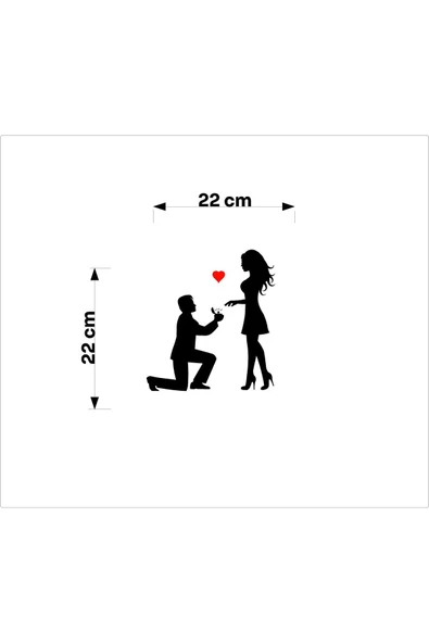 SEÇ Diz Çöken Adam Evlilik Teklifi Sticker Oto Araba Sticker - 3
