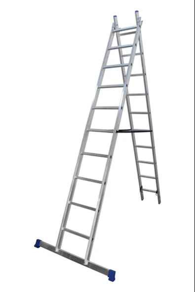 ASVERA 2 Parça x 2,5 Metre = 5 Metre A Tipi Alüminyum Merdiven – Katlanabilir, Profesyonel & Yerli Üretim - Resim 4