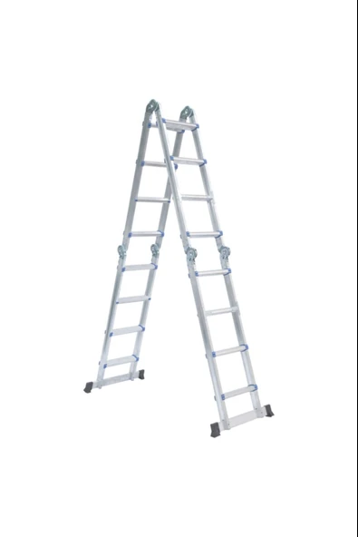 ASVERA 470 CM / 4x4 Çok Amaçlı Akrobat Alüminyum Merdiven – Katlanabilir & Endüstriyel - Resim 3