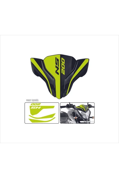 SEÇ Pulsar NS200 Ön Kafa Sticker Moto Sticker - Resim 2